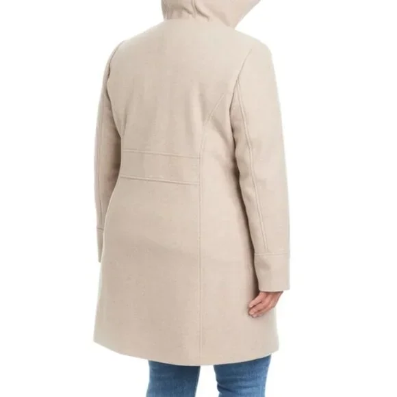 NWT Vince Camuto Ladies' Hooded Full-Zip Jacket, Tan (Oatmeal) - Picture 9 of 11